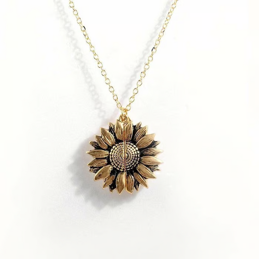 🔥🌞"You Are My Sunshine" Zonnebloemketting met geschenkdoos🌻