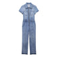Skinny bootcut denim jumpsuit (gratis verzending)