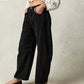 Dames Retro Mid-Rise Gebogen Jeans met Wijde Benen