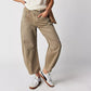 Dames Retro Mid-Rise Gebogen Jeans met Wijde Benen