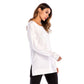 Casual effen kleur top met ronde hals