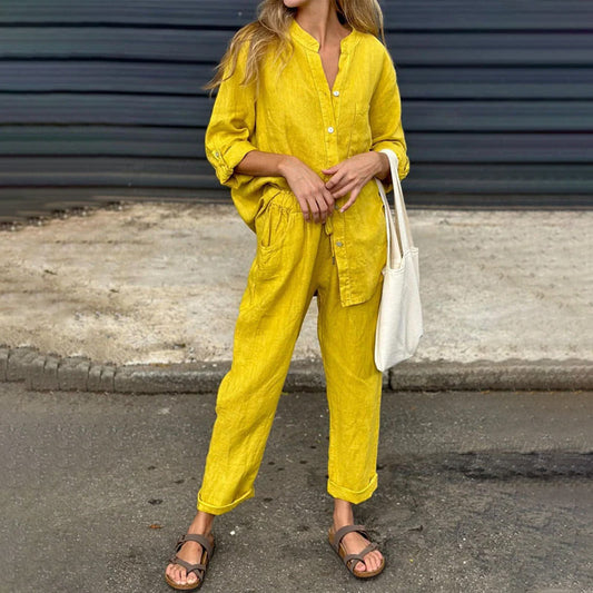 💕49% KORTING💕2-delige damesset - Oversize shirt en broek