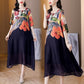🔥Zomeruitverkoop 49% korting🔥Elegante damesjurk met bloemenprint en grote maten