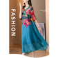 🔥Zomeruitverkoop 49% korting🔥Elegante damesjurk met bloemenprint en grote maten