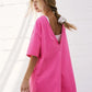Oversized T-shirt met V-vormige rugromper💖