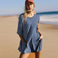 Oversized T-shirt met V-vormige rugromper💖