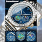 Luxe stalen herenhorloge met kwarts