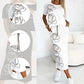 ❤️‍🔥Hete verkoop 49% KORTING🔥Dames casual tweedelig bloemen T-shirt en mid-length rok set