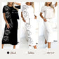 ❤️‍🔥Hete verkoop 49% KORTING🔥Dames casual tweedelig bloemen T-shirt en mid-length rok set