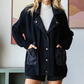 🔥Dames denim-patchwork gebreide trui jas