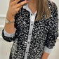 ✨Dames revers button-down glinsterend feestshirt✨
