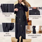 🎄Kerstuitverkoop - 49% KORTING👗Mockneck jurk met lange mouwen en trekkoord
