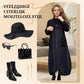 🎄Kerstuitverkoop - 49% KORTING👗Mockneck jurk met lange mouwen en trekkoord