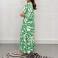 V-hals Zebra Stripe Taille 3/4 Mouwen Jurk