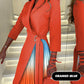 💕2025 Hot Sale💕 ombre Revel Neck Band Taill Ploeged Blazer Jurk